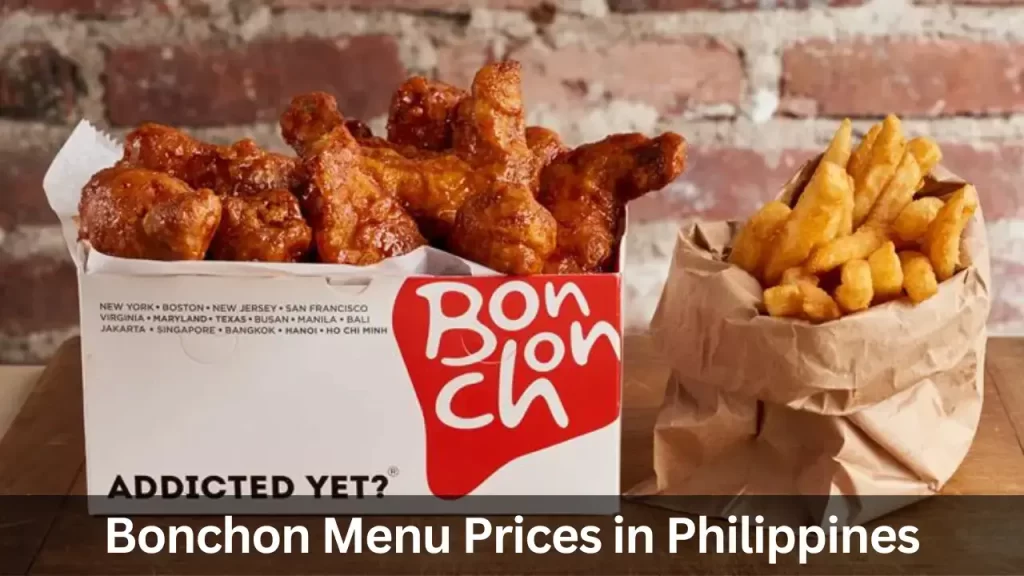 Bonchon Menu Prices in Philippines