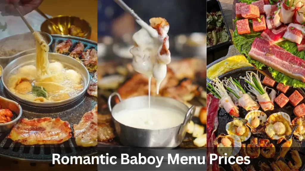 Romantic Baboy Menu Prices in Philippines